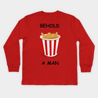 Behold A Man Kids Long Sleeve T-Shirt